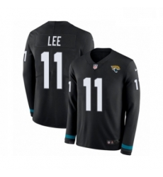 Men Nike Jacksonville Jaguars 11 Marqise Lee Limited Black Therma Long Sleeve NFL Jersey Men Nike Jacksonville Jaguars 11 Marqise Lee Limited Black Therma Long Sleeve NFL Jersey