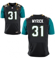 Mens Jacksonville Jaguars #31 Jalen Myrick Black Elite Jersey Mens Jacksonville Jaguars #31 Jalen Myrick Black Elite Jersey