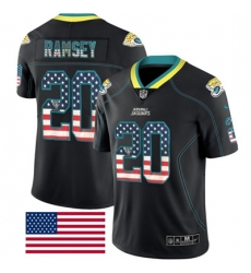 Nike Jaguars #20 Jalen Ramsey Black Mens Stitched NFL Limited Rush USA Flag Jersey Nike Jaguars #20 Jalen Ramsey Black Mens Stitched NFL Limited Rush USA Flag Jersey