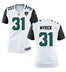 Women Jacksonville Jaguars #31 Jalen Myrick White Jersey Women Jacksonville Jaguars #31 Jalen Myrick White Jersey