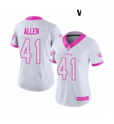 Womens Jacksonville Jaguars 41 Josh Allen Limited White Pink Rush Fashion Football Jersey Womens Jacksonville Jaguars 41 Josh Allen Limited White Pink Rush Fashion Football Jersey