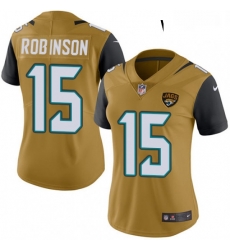 Womens Nike Jacksonville Jaguars 15 Allen Robinson Limited Gold Rush Vapor Untouchable NFL Jersey Womens Nike Jacksonville Jaguars 15 Allen Robinson Limited Gold Rush Vapor Untouchable NFL Jersey