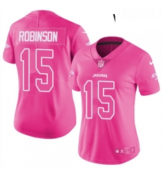Womens Nike Jacksonville Jaguars 15 Allen Robinson Limited Pink Rush Fashion NFL Jersey Womens Nike Jacksonville Jaguars 15 Allen Robinson Limited Pink Rush Fashion NFL Jersey