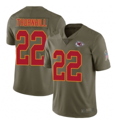 Chiefs 22 Juan Thornhill Olive Men Stitched Football Limited 2017 Salute to Service Jersey Chiefs 22 Juan Thornhill Olive Men Stitched Football Limited 2017 Salute to Service Jersey