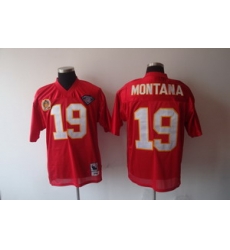 Kansas City Chiefs 19 Joe Montana Two Patch red throwback jerseys Kansas City Chiefs 19 Joe Montana Two Patch red throwback jerseys