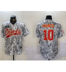 Men Kansas City Chiefs 10 Isiah Pacheco 2024 Arctic Camo Salute To Service Stitched Baseball Jersey Men Kansas City Chiefs 10 Isiah Pacheco 2024 Arctic Camo Salute To Service Stitched Baseball Jersey