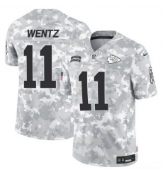 Men Kansas City Chiefs 11 Carson Wentz 2024 F U S E Arctic Camo Salute To Service Limited Stitched Football Jersey Men Kansas City Chiefs 11 Carson Wentz 2024 F U S E Arctic Camo Salute To Service Limited Stitched Football Jersey