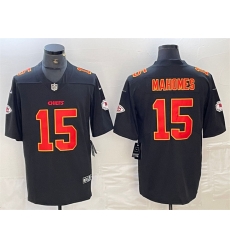 Men Kansas City Chiefs 15 Patrick Mahomes Black Vapor Untouchable Limited Stitched Football Jersey Men Kansas City Chiefs 15 Patrick Mahomes Black Vapor Untouchable Limited Stitched Football Jersey