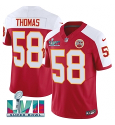 Men Kansas City Chiefs 58 Derrick Thomas Red 2023 F U S E With Super Bowl LVII Patch Vapor Untouchable Limited Stitched Jersey Men Kansas City Chiefs 58 Derrick Thomas Red 2023 F U S E With Super Bowl LVII Patch Vapor Untouchable Limited Stitched Jersey