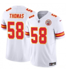 Men Kansas City Chiefs 58 Derrick Thomas White 2024 F U S E Vapor Untouchable Limited Stitched Football Jersey Men Kansas City Chiefs 58 Derrick Thomas White 2024 F U S E Vapor Untouchable Limited Stitched Football Jersey