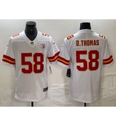 Men Kansas City Chiefs 58 Derrick Thomas White Vapor Untouchable Limited Stitched Football Jersey Men Kansas City Chiefs 58 Derrick Thomas White Vapor Untouchable Limited Stitched Football Jersey