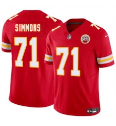 Men Kansas City Chiefs 71 Josh Simmons Red 2025 Draft F U S E Vapor Untouchable Limited Stitched Football Jersey Men Kansas City Chiefs 71 Josh Simmons Red 2025 Draft F U S E Vapor Untouchable Limited Stitched Football Jersey