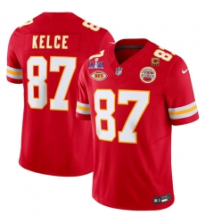 Men Kansas City Chiefs 87 Travis Kelce Red F U S E With NKH Patch And Super Bowl LVIII Patch Vapor Untouchable Limited Stitched Football Jersey Men Kansas City Chiefs 87 Travis Kelce Red F U S E With NKH Patch And Super Bowl LVIII Patch Vapor Untouchable Limited Stitched Football Jersey