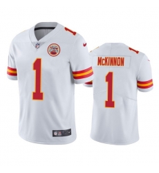 Men's Kansas City Chiefs #1 Jerick McKinnon White Vapor Untouchable Limited Stitched Football Jersey Men's Kansas City Chiefs #1 Jerick McKinnon White Vapor Untouchable Limited Stitched Football Jersey