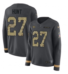 Nike Chiefs #27 Kareem Hunt Anthracite Salute to Service Nike Chiefs #27 Kareem Hunt Anthracite Salute to Service