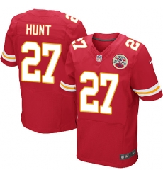 Nike Chiefs #27 Kareem Hunt Red Team Color Mens Stitched NFL Elite Jersey Nike Chiefs #27 Kareem Hunt Red Team Color Mens Stitched NFL Elite Jersey