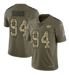 Nike Chiefs 94 Terrell Suggs Olive Camo Men Stitched NFL Limited 2017 Salute To Service Jersey Nike Chiefs 94 Terrell Suggs Olive Camo Men Stitched NFL Limited 2017 Salute To Service Jersey