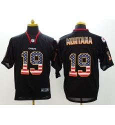 Nike Kansas City Chiefs 19 Joe Montana Black Elite USA Flag Fashion NFL Jersey Nike Kansas City Chiefs 19 Joe Montana Black Elite USA Flag Fashion NFL Jersey