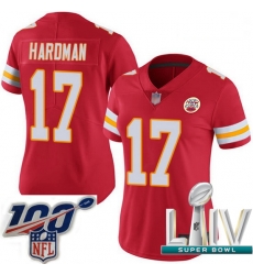 2020 Super Bowl LIV Women Kansas City Chiefs #17 Mecole Hardman Limited Red Rush Vapor Untouchable Football Jersey 2020 Super Bowl LIV Women Kansas City Chiefs #17 Mecole Hardman Limited Red Rush Vapor Untouchable Football Jersey