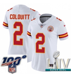 2020 Super Bowl LIV Women Nike Kansas City Chiefs #2 Dustin Colquitt White Vapor Untouchable Limited Player NFL Jersey 2020 Super Bowl LIV Women Nike Kansas City Chiefs #2 Dustin Colquitt White Vapor Untouchable Limited Player NFL Jersey