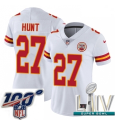 2020 Super Bowl LIV Women Nike Kansas City Chiefs #27 Kareem Hunt White Vapor Untouchable Limited Player NFL Jersey 2020 Super Bowl LIV Women Nike Kansas City Chiefs #27 Kareem Hunt White Vapor Untouchable Limited Player NFL Jersey