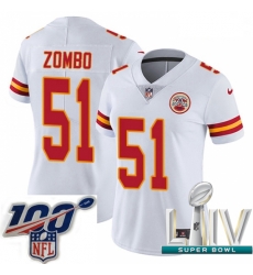 2020 Super Bowl LIV Women Nike Kansas City Chiefs #51 Frank Zombo White Vapor Untouchable Limited Player NFL Jersey 2020 Super Bowl LIV Women Nike Kansas City Chiefs #51 Frank Zombo White Vapor Untouchable Limited Player NFL Jersey