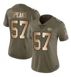 Nike Chiefs #57 Breeland Speaks Olive Gold Womens Stitched NFL Limited 2017 Salute to Service Jersey Nike Chiefs #57 Breeland Speaks Olive Gold Womens Stitched NFL Limited 2017 Salute to Service Jersey
