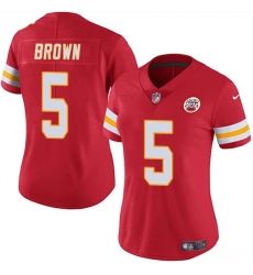 Women Kansas City Chiefs 5 Hollywood Brown Red Vapor Untouchable Limited Stitched Jersey Women Kansas City Chiefs 5 Hollywood Brown Red Vapor Untouchable Limited Stitched Jersey