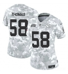 Women Kansas City Chiefs 58 Derrick Thomas 2024 F U S E Arctic Camo Salute To Service Limited Stitched Football Jersey Women Kansas City Chiefs 58 Derrick Thomas 2024 F U S E Arctic Camo Salute To Service Limited Stitched Football Jersey