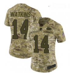 Womens Nike Kansas City Chiefs 14 Sammy Watkins Limited Camo 2018 Salute to Service NFL Jerse Womens Nike Kansas City Chiefs 14 Sammy Watkins Limited Camo 2018 Salute to Service NFL Jerse