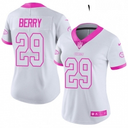 Womens Nike Kansas City Chiefs 29 Eric Berry Limited WhitePink Rush Fashion NFL Jersey