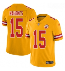 Chiefs #15 Patrick Mahomes Gold Youth Stitched Football Limited Inverted Legend Jersey Chiefs #15 Patrick Mahomes Gold Youth Stitched Football Limited Inverted Legend Jersey