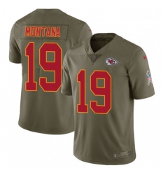 Youth Nike Kansas City Chiefs 19 Joe Montana Limited Olive 2017 Salute to Service NFL Jersey Youth Nike Kansas City Chiefs 19 Joe Montana Limited Olive 2017 Salute to Service NFL Jersey