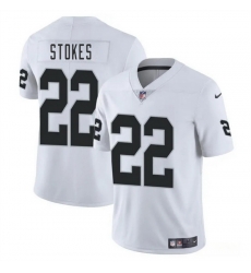Men Las Vegas Raiders 22 Eric Stokes White 2025 Vapor Stitched Football Jersey