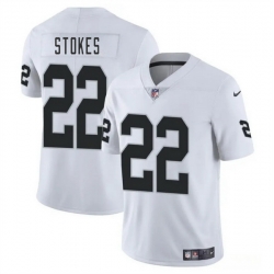 Men Las Vegas Raiders 22 Eric Stokes White 2025 Vapor Stitched Football Jersey