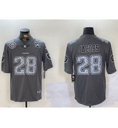 Men Las Vegas Raiders 28 Josh Jacobs Grey Limited Stitched Jersey 5 Men Las Vegas Raiders 28 Josh Jacobs Grey Limited Stitched Jersey 5