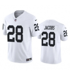 Men Las Vegas Raiders 28 Josh Jacobs White 2023 F U S E Vapor Untouchable Stitched Football Jersey Men Las Vegas Raiders 28 Josh Jacobs White 2023 F U S E Vapor Untouchable Stitched Football Jersey