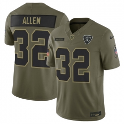 Men Las Vegas Raiders 32 Marcus Allen Olive 2025 F U S E  Salute to Service Limited Stitched Football Jersey