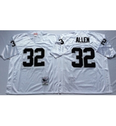 Men Las Vegas Raiders 32 Marcus Allen White M&N Throwback Jersey Men Las Vegas Raiders 32 Marcus Allen White M&N Throwback Jersey