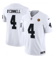 Men Las Vegas Raiders 4 Aidan O 27Connell White 2023 F U S E With John Madden Patch Vapor Limited Stitched Football Jersey Men Las Vegas Raiders 4 Aidan O 27Connell White 2023 F U S E With John Madden Patch Vapor Limited Stitched Football Jersey