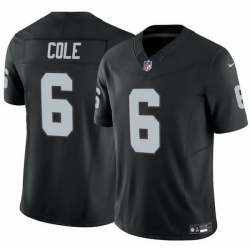 Men Las Vegas Raiders 6 A J  Cole Black 2025 F U S E  Vapor Untouchable Limited Stitched Football Jersey