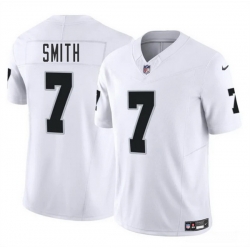 Men Las Vegas Raiders 7 Geno Smith White 2025 F U S E  Vapor Stitched Football Jersey