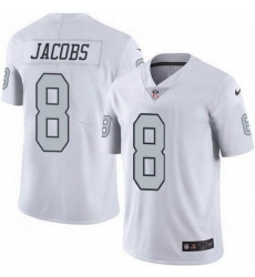 Men Las Vegas Raiders 8 Josh Jacobs White Color Rush Limited Stitched jersey Men Las Vegas Raiders 8 Josh Jacobs White Color Rush Limited Stitched jersey