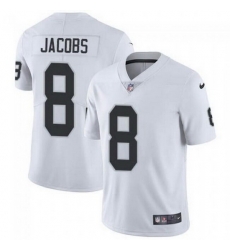 Men Las Vegas Raiders 8 Josh Jacobs White Vapor Limited Stitched jersey Men Las Vegas Raiders 8 Josh Jacobs White Vapor Limited Stitched jersey