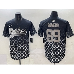 Men Las Vegas Raiders 89 Brock Bowers Black Limited Stitched Baseball Jersey
