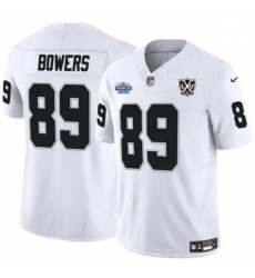 Men Las Vegas Raiders 89 Brock Bowers White 2024 F U S E 65th Anniversary Patch Vapor Stitched Football Jersey Men Las Vegas Raiders 89 Brock Bowers White 2024 F U S E 65th Anniversary Patch Vapor Stitched Football Jersey