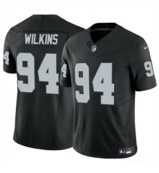 Men Las Vegas Raiders 94 Christian Wilkins Black 2024 F U S E Vapor Stitched Football Jersey Men Las Vegas Raiders 94 Christian Wilkins Black 2024 F U S E Vapor Stitched Football Jersey