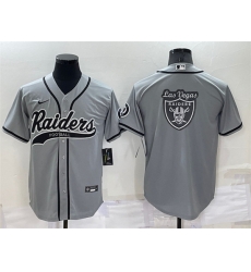 Men Las Vegas Raiders Grey Team Big Logo With Patch Cool Base Stitched Baseb Men Las Vegas Raiders Grey Team Big Logo With Patch Cool Base Stitched Baseb