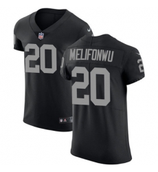Men Nike Raiders #20 Obi Melifonwu Black Team Color Stitched NFL Vapor Untouchable Elite Jersey Men Nike Raiders #20 Obi Melifonwu Black Team Color Stitched NFL Vapor Untouchable Elite Jersey