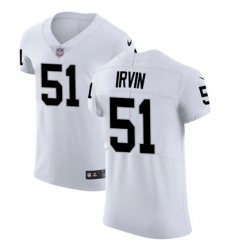 Men Nike Raiders #51 Bruce Irvin White Stitched NFL Vapor Untouchable Elite Jersey Men Nike Raiders #51 Bruce Irvin White Stitched NFL Vapor Untouchable Elite Jersey